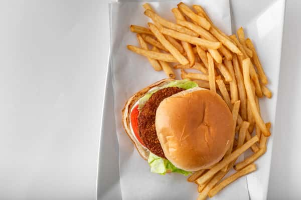 Plant Based Chicken Sandwich & Fries