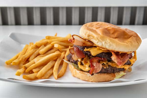 Double Bacon Cheesburger & Fries