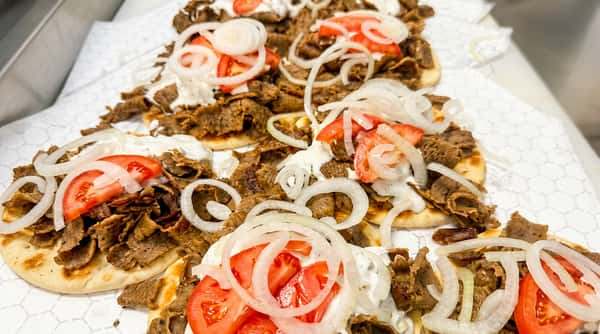 Chicken Gyro Plate with Large Fries