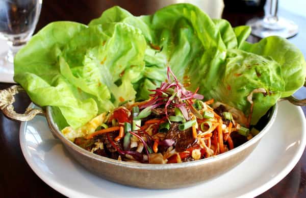 Korean Beet Lettuce Wrap