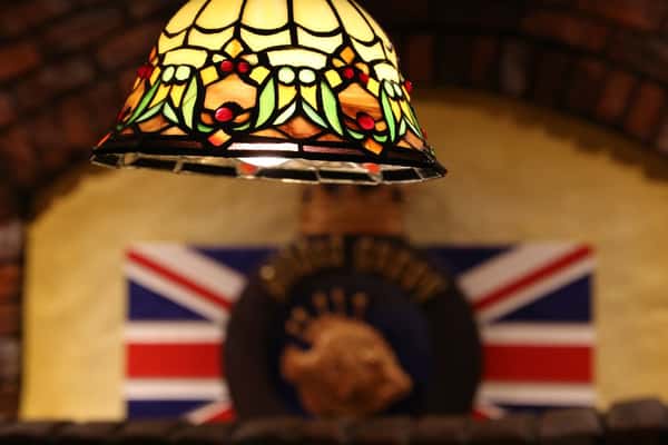 lamp inside fox & hound