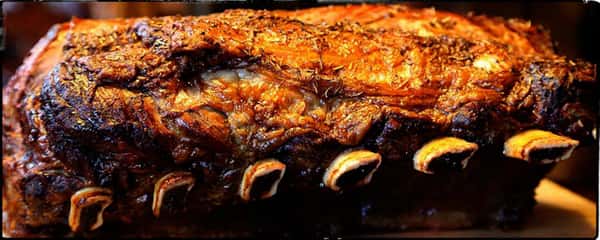 cooked ribs with bones