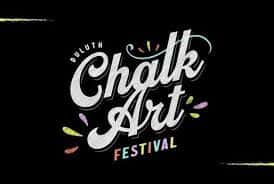Duluth Chalk Art Festival logo against a black background
