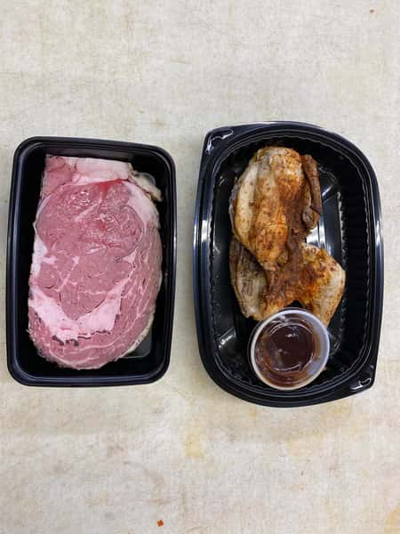 meat in catering boxes