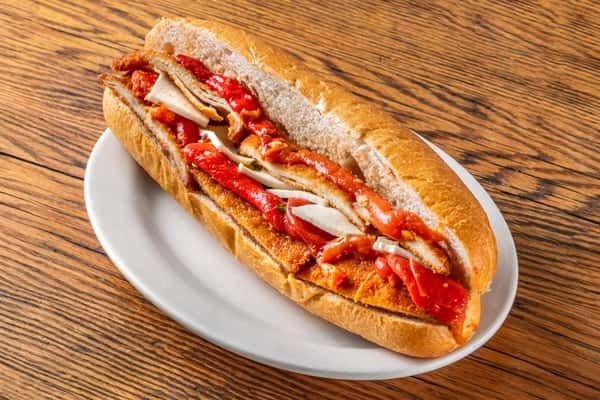 Chicken Cutlet with Mozzarella and Roasted Red Peppers