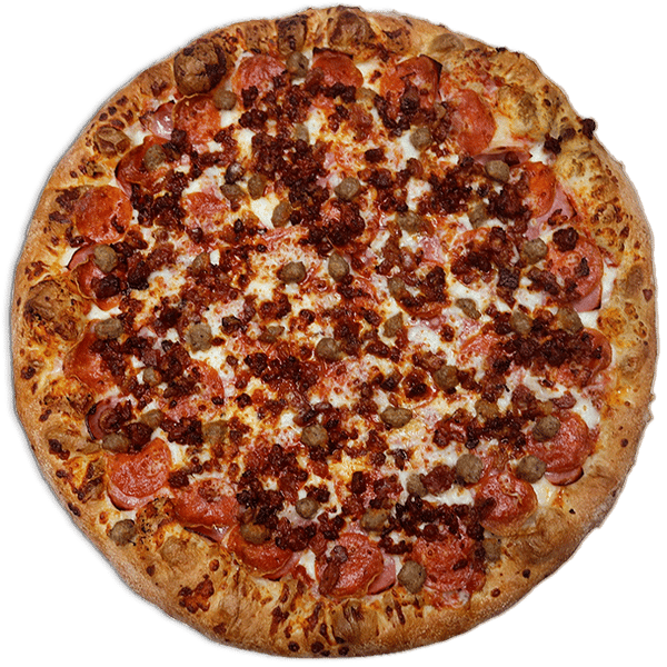aerial view of pizza