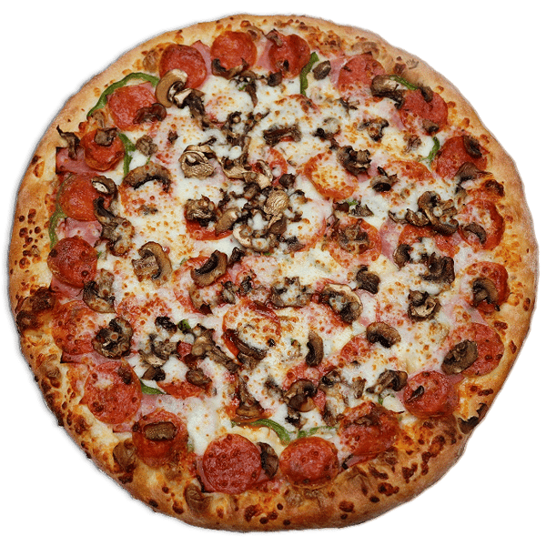 aerial view of pizza
