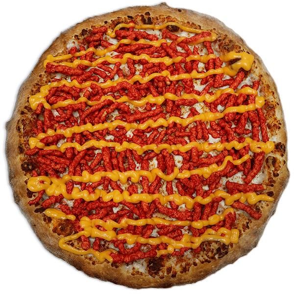 aerial view of pizza
