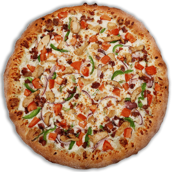 aerial view of pizza