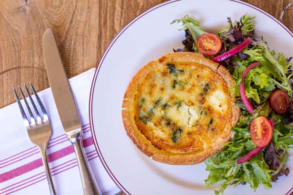 Crab and Spinach Quiche