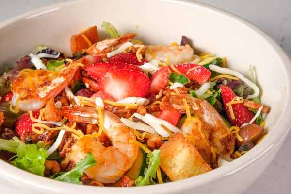 Strawberry Salad with Shrimp.
