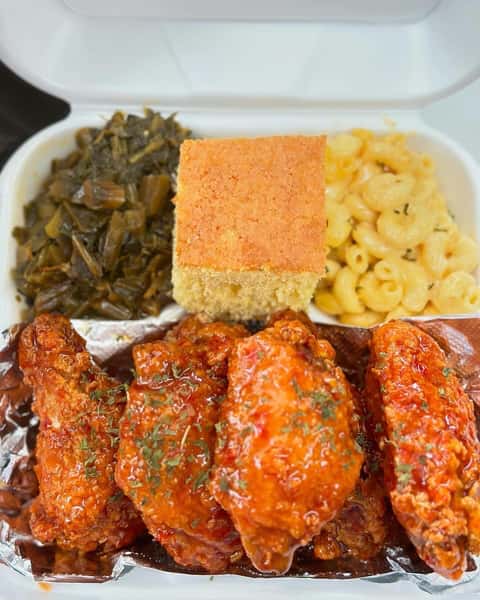 Mixed takeaway meal