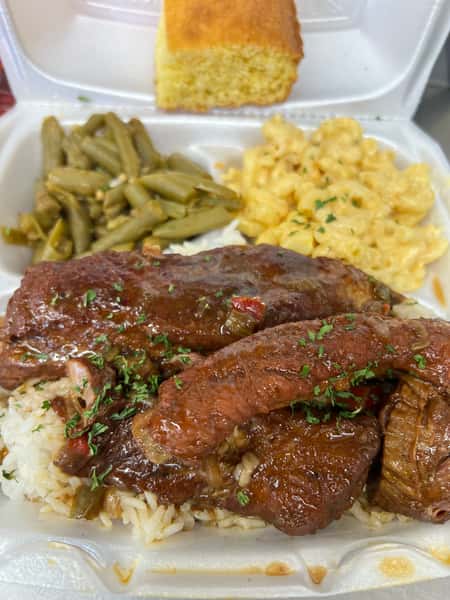 Mixed takeaway meal
