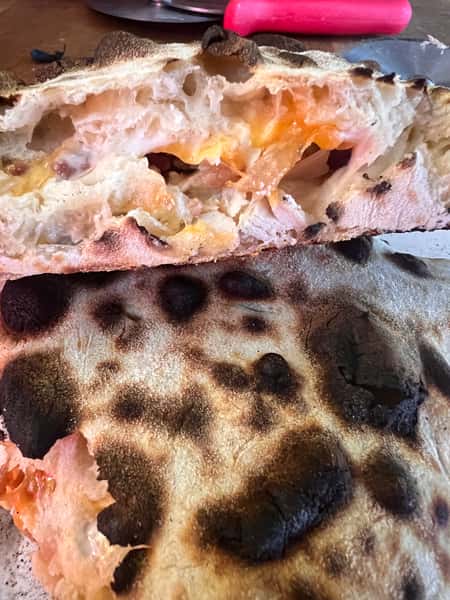 Ham and cheese calzone