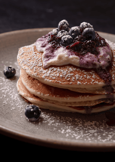 Lemon Ricotta Blueberry Pancakes