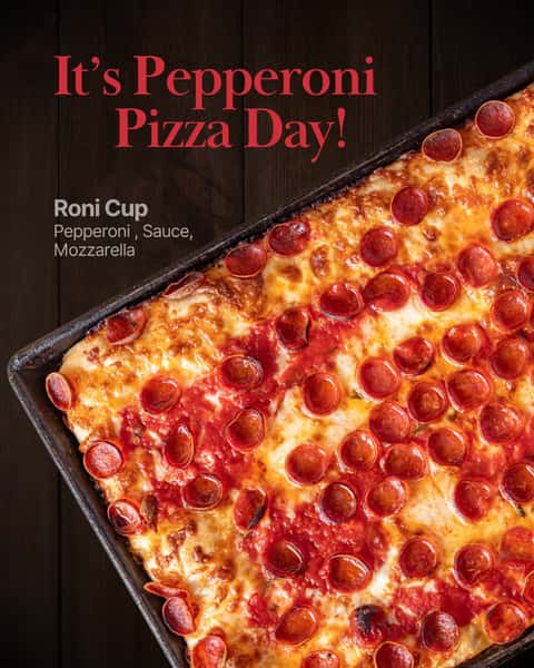 It's National Pepperoni Pizza Day — and we're celebrating the right way. 🍕 The Roni Cup: pepperoni, our signature sauce, and mozzarella. Classic, bold, and absolutely worth it. 

Order yours today!