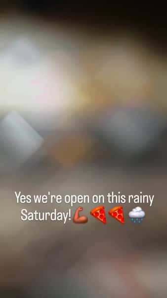 Yes we're open! 🌧💪🏽🍕🍕#newjersey #pizza #sourdough