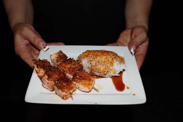 CAJUN SALMON SKEWERS