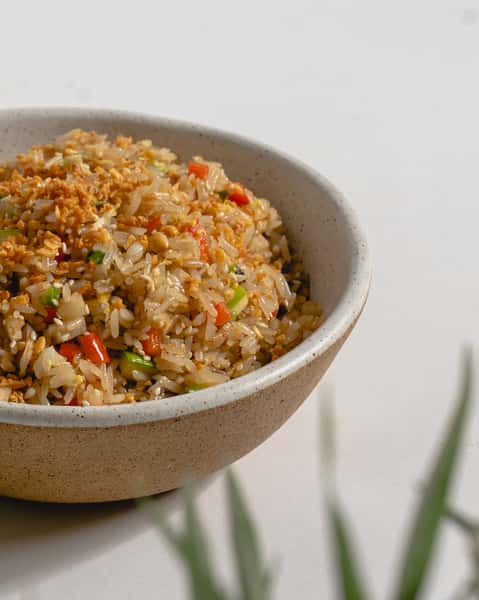 Roasted Asparagus & Red Pepper Fried Rice
