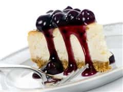 Slice of Blueberry Cheesecake