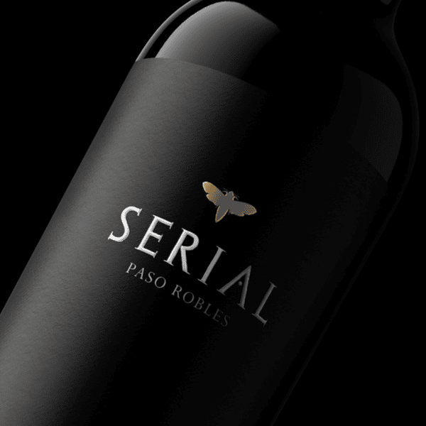 up close image of wine bottle