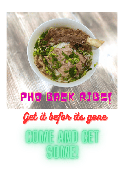 weekend Special back ribs in pho