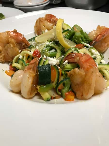 *Sauteed Shrimp over Zoodles