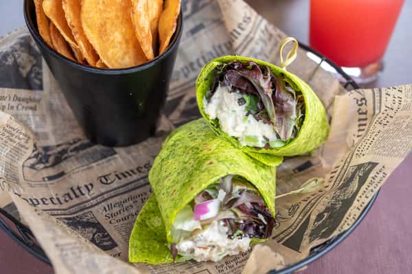 Almond and Cranberry Chicken Salad Wrap
