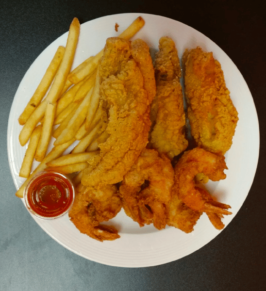 fried fish and shrimp