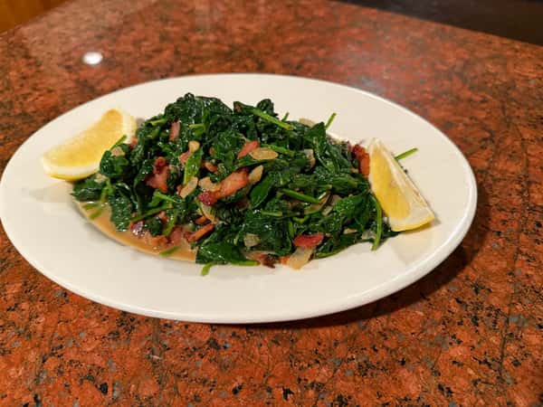 Sautéed Spinach with Bacon