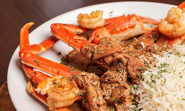 Extreme Loaded Gumbo (Chicken, Sausage, Shrimp & Crab)