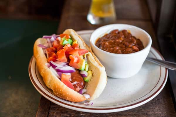bacon avocado hot dog