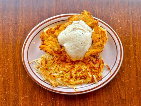 Smothered Chicken On A Biscuit