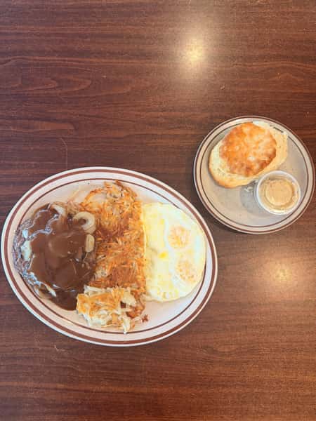 Hamburger Steak & Eggs