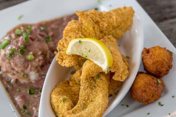 1/2 Catfish & 1/2 Red Beans