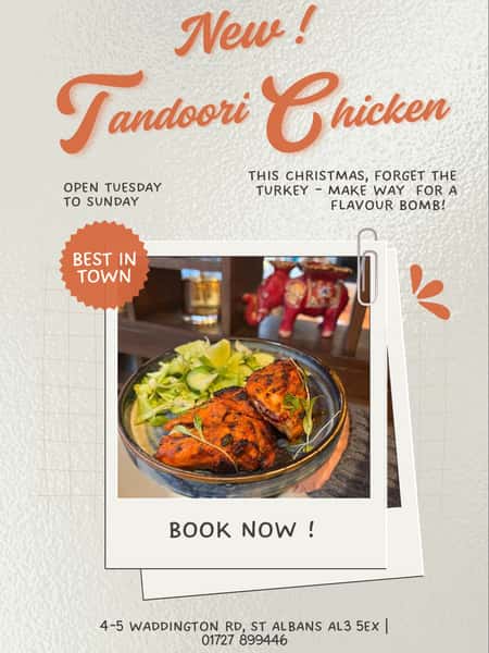 🎄🔥 A festive new favourite has arrived: Tandoori Chicken 🔥🎄
Smoky, spice-marinated, and grilled to perfection—with just enough warmth to keep the winter chill away. 🌶️🍗
Unwrap the flavour this Christmas ✨🤌

˚⊱ NOW SERVING ! ⊰˚