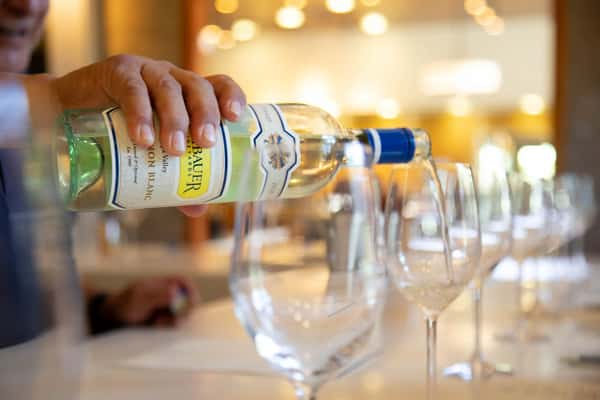Rombauer wine pouring