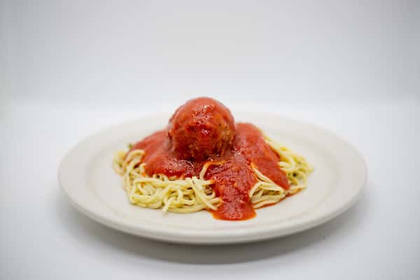 A Big Plate of Spaghetti and Meatball