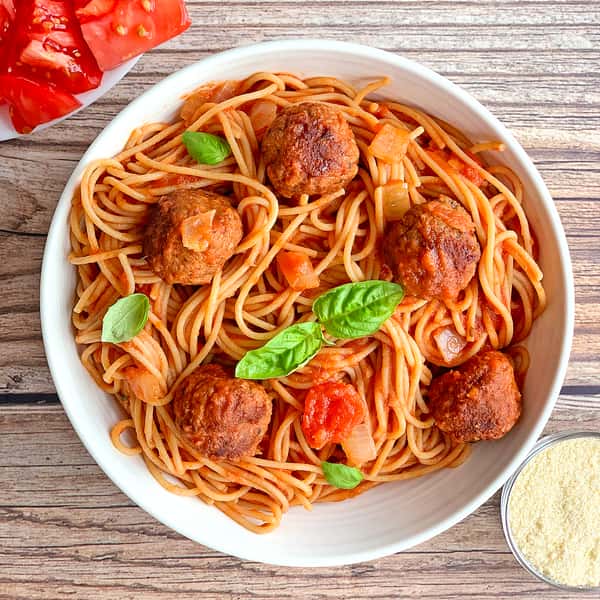 Kid's Spaghetti & Meatless Meatballs