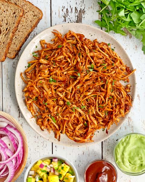 Pulled BBQ Mushroom Sandwich