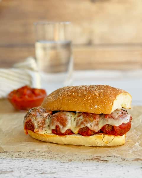 Meatball Parmigiana Sandwich
