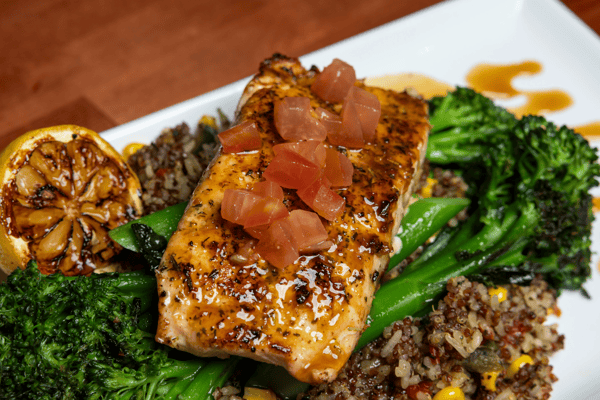 Bourbon Peach-Glazed Salmon
