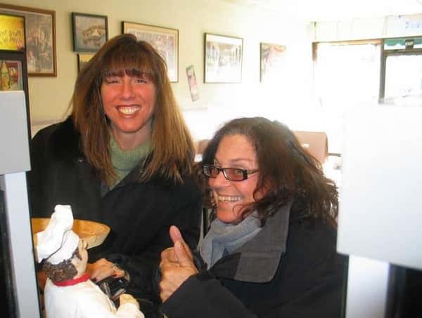 Two women posing for a picture