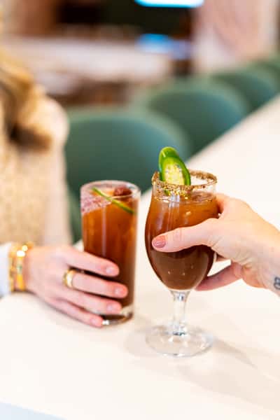 Two stylish cocktails