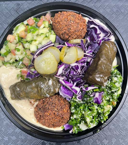 humus and falafel