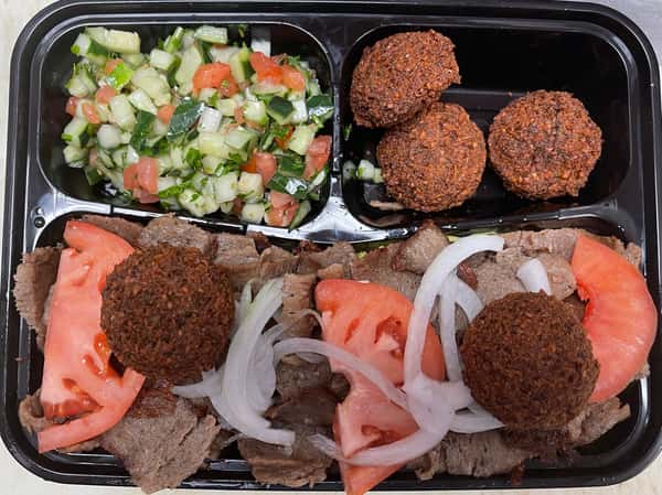 lamb and falafel