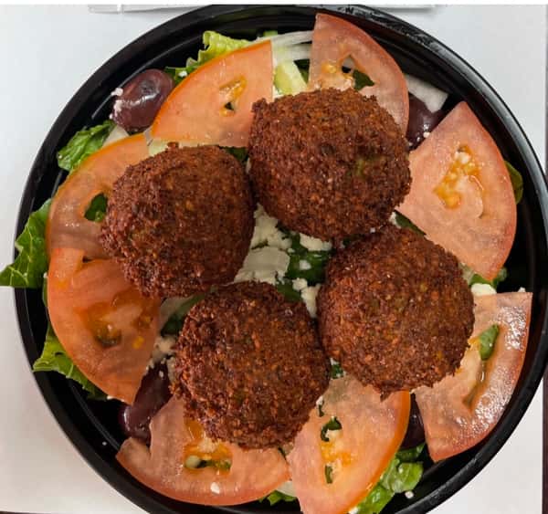 4 falafel Greek Salad