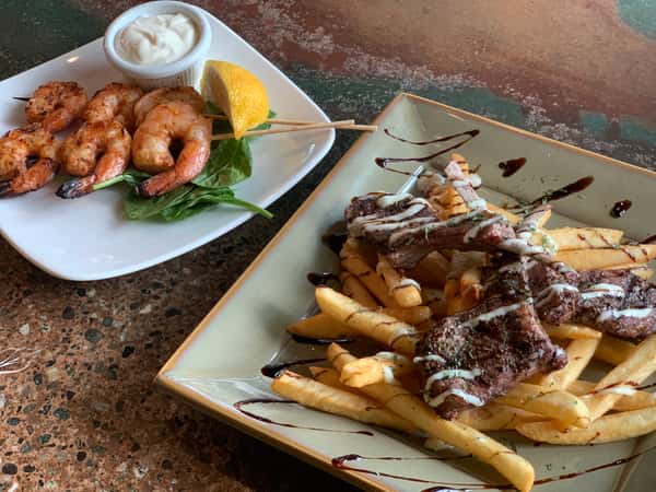 Shrimp & Lamb Chops Mezedes