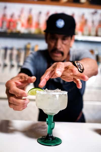 Danny Trejo making a margarita