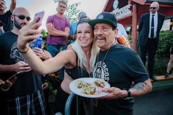 Danny Trejo and a fan